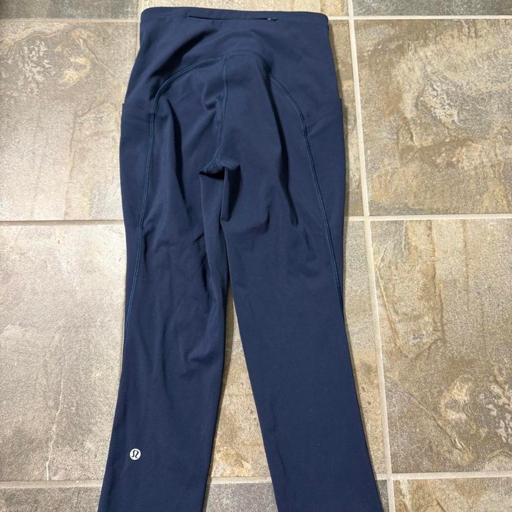 Lululemon Swift Speed High-Rise Crop 21 True Navy Blue Running Leggings Size 4
